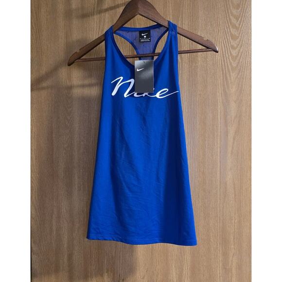 Nike Royal Blue Slim Fit Racerback Tank Top - Picture 3 of 9